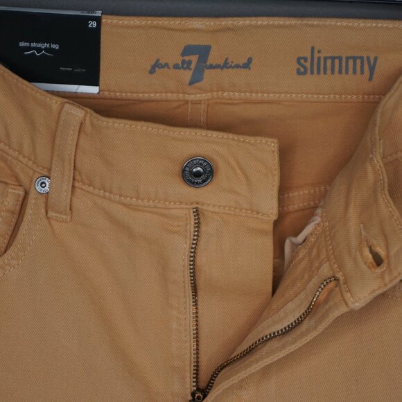 New 7 For All Mankind Men's Slimmy Slim Straight Leg Jeans in Clay size 29 - Picture 13 of 15